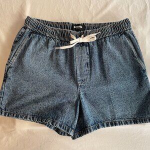 Men's RSQ Pull-On Denim Shorts – Size M | Elastic Waist, Casual Comfort
